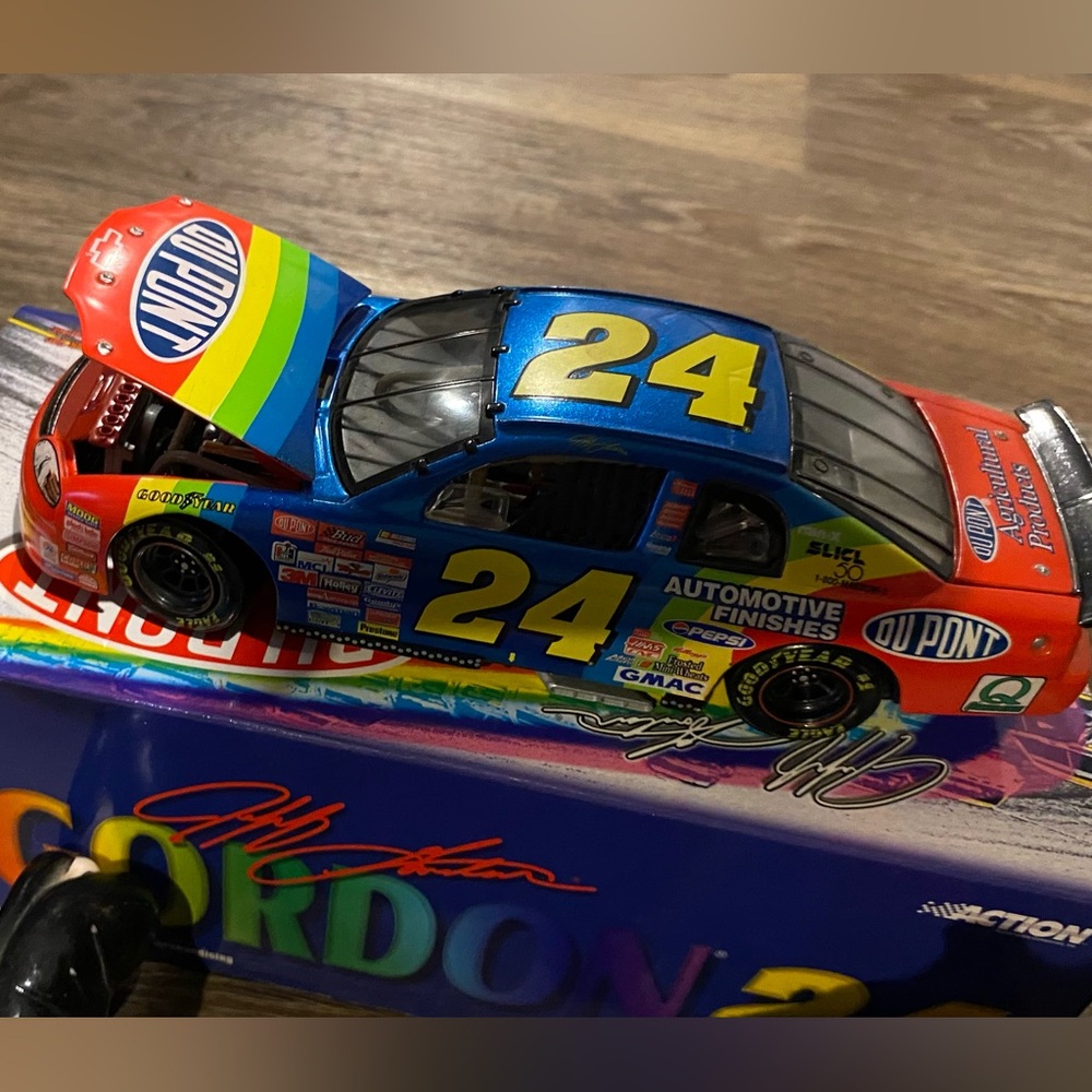 Number 24 Jeff Gordon Dewpoint Race Car Rainbow